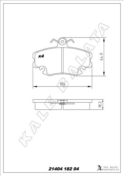 Ön Balata Dacıa Logan 04 Sandero 08 Twingo Iı 07 1.4-1.6-1.5dci - 6001547911-410602192R-7701207066