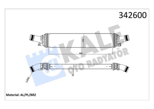 Turbo Radyatörü Intercooler Audı A4-a5-a6-q5 2.0tfsı-1.8tfsı-2.0tdı 08 665x134.4x58 Al-pl-brz - 8K0145805G-8K0145805P