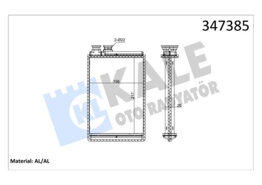 Kalorifer Radyatörü Partner 08 Berlıngo 08 1.6 Hdı-vtı P407 04 C4 06 C5 08 1.6 Hdı-thp 290x129x26 - 6448.S7-6448.Q6-6448.S6