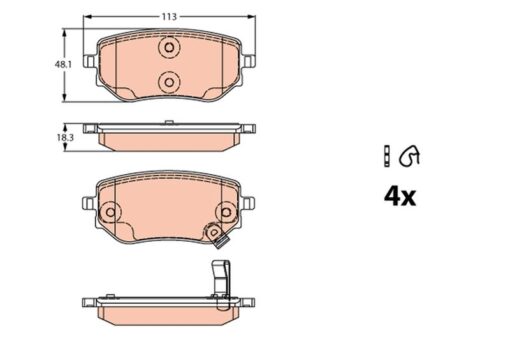 Fren Balatası Arka Mercedes X-class W470 . Nıssan Navara D23. D23t 2.3 Dci 15 - A4704230600-D40605JU0A