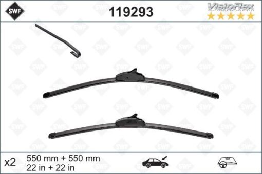Silecek 55 55 X2 Flatblade-muz Tipi Landrover Dıscovery 3 04 Rangerover Sport 05 - LR018368-LR018367
