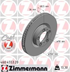 Fren Disk On Sol Porsche Cayenne 9ya 17 Panamera 971 16 360 Mm - 36 Mm - 9J1615301A-9Y0615301A