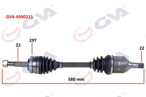 Komple Aks Sol Corsa C-combo 1.2-1.4 16v 1.3 Cdtı-1.7dtı 00-06 29 Diş Abs Li 580mm - 26094867-374371-374466