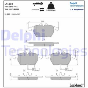 Ön Balata Fişli Büyük Tip Passat-a4-a6 97-04 Gdb1307 - 4B0698151E-4B0698151K-4B0698151AB