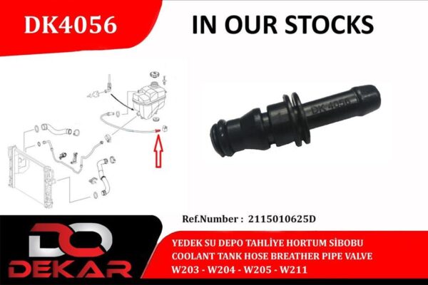 Hava Tahlıye Hortum Valfı Mercedes W203 W204 W205 W211 S211 C219 - A2115010625S1