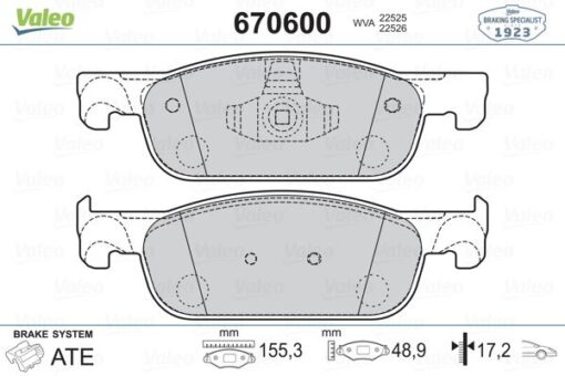 Ön Fren Balatası Renault Clıo Iv 12 Symbol Iıı 13 Dacıa Sandero Iı 13 Logan Mcv Iı 14 Logan Iı 13 0.9tce 1.0sce 1.2 1.2tce 1.5dci 1.6 - 410605536R-410604682R