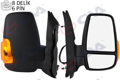 Dış Dikiz Aynası Sağ Transıt V363 14 Kısa Kol-katlanmaz Elektrikli Isıtmalı Sarı Sinyalli Desenli Konveks 6 Fiş Vm-6329nehr - BK3117682NF5JA6-1911125-1932576