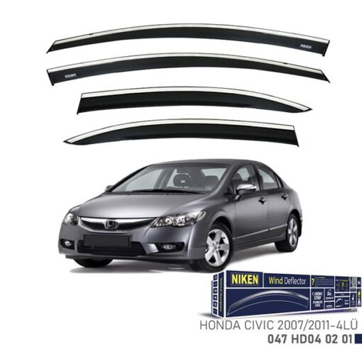 Kromlu Cam Rüzgarlığı Honda Cıvıc 2007-2011 4lü
