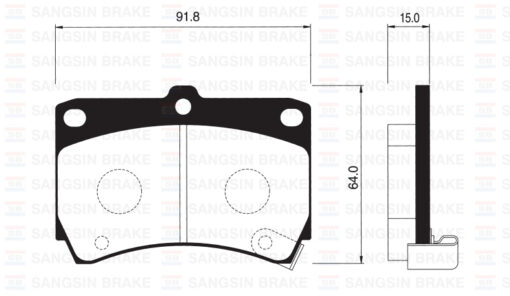 Ön Fren Balata Mazda 323 1.6l B6 Bg 89-95 / 1.5l Z5 Dohc Ba 96-98 - BRY73323ZA- B5Y63323Z-WVA21655