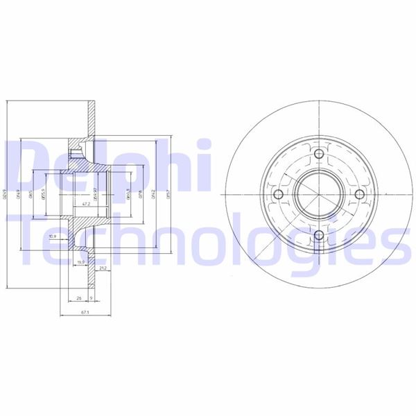 Arka Fren Aynası Adet P307-c4 1.4-1.6-2.0 Hdi 05 249x9x4dl Poryalı - 4246.Z9-4249.34