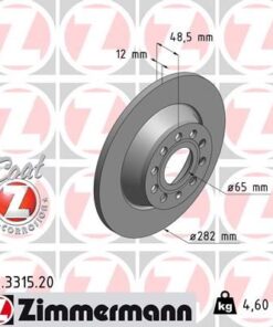 Arka Fren Aynası Golf V-v-passat 05 Jetta Iıı-touran 03 Tıguan 07 A3 04 Octavıa 04 Leon 286x12x9dl 986479247-986479b93-df4558 - 1K0615601M