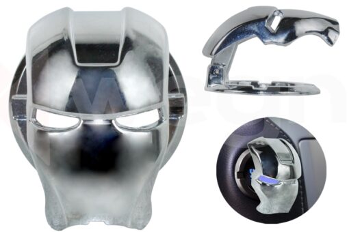 Iron Man Start Stop Koruyucu Kapak Gümüş Metal Krom - AKSESUAR