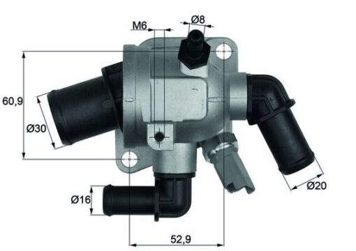 Termostat Komple 88 C Doblo-fıorıno-lınea-punto-corsa D-astra H-combo 1.3 Mtj 1.3 Cdti Müşürlü - 55194271-55202373-1338020-55224022