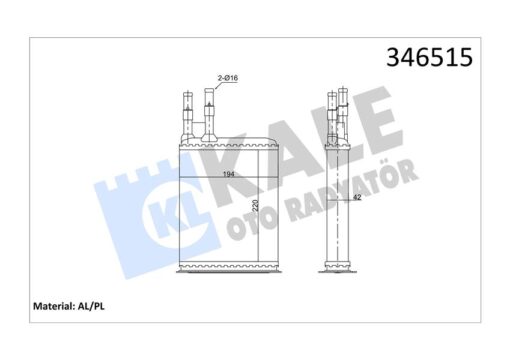 Kalorifer Radyatörü Ducato-boxer-jumper 94-02 220x195x42 - 1321309080-6448.93-6448.F9