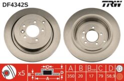 Fren Dıskı Arka Range Rover Sport I L320 09 13 Dıscovery 4 L319 09 18 - SDB000646-SDB500160-SDB000644