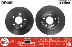 Arka Fren Aynası Astra H-combo C 02 Merıva A-b 03 Astra G 1.8-2.0 98 Zafıra A 264x10x5dl - 95526658-569109-9117772-90575113