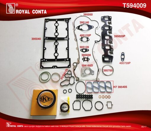 Motor Takım Conta Keçeli S.lastik-skc Siz Doblo-punto-500 1.3mtj 10 199.a3/a9/b1/b4-223.a9 - 71753908-71753766-6606041-93195356