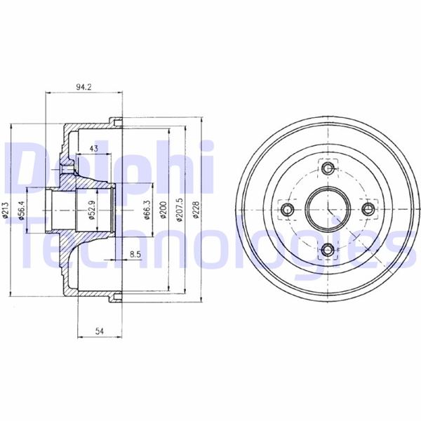 Arka Fren Kampana Corsa C 01 11 Abs Li - 9196290-418001