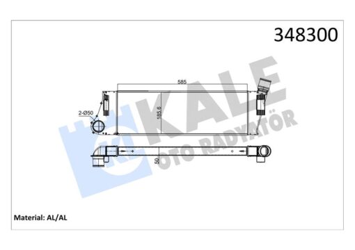 Turbo Radyatörü Intercooler Mgn Iı-scenıc Iı 1.5dcı-1.9dcı Al-pl-brz 586x187x40 - 8200700172-8200115540