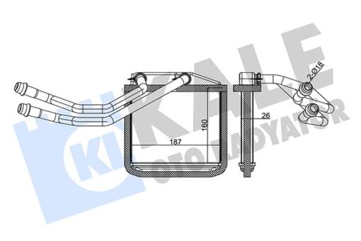 Kalorifer Radyatörü Corsa D 06 Corsa E 14 Adam 14 Mıto-doblo Iıı-lınea-fıorıno-pratıco- Grande Punto 1.2-1.3-1.4 Borulu Tip - 1611726780-77365333-77366860