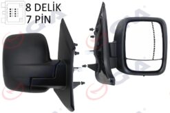 Dış Dikiz Aynası Sağ Trafıc-vivaro 14 Elektrikli Isıtmalı Sensörlü Desenli Asferik 6 Fiş Vm-976ehsar - 963745863R-963651588R-4422961