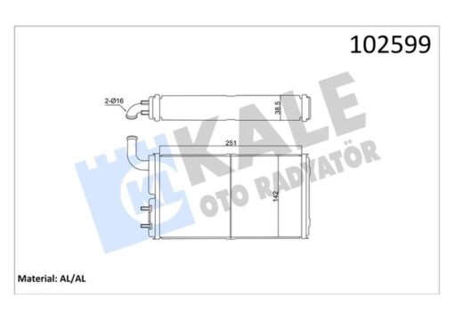 Kalorifer Radyatörü Brazıng Versiyonu Kl271100 Fıat-tofaş Skd Murat 131 Şahin Doğan Slx 1.6 74 At/mt Borulu-musluksuz Mekanik 250x140x42 - 4327232-85007271