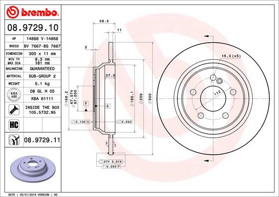 Fren Dıskı Arka Mercedes S-class W220 98 05 - A2204230112