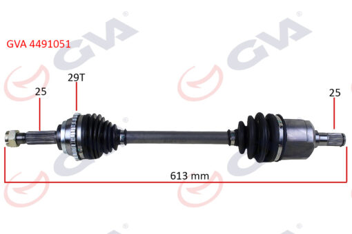 Komple Aks Sol Accent Admıre 1.3-1.5d 03-06 Abs Li 29diş 613mm - 4950025300