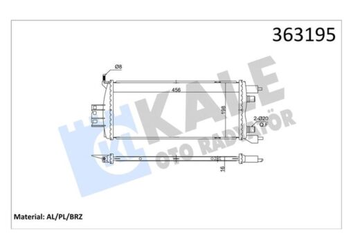 Renault Scenıc Iv Grand Scenıc Iv 1.5dcı 16 Mt Ara Soğutucu Brazıng 456x198x16 Su Radyatör - 214100992R