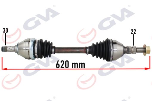 Komple Aks Sol Opel Vectra C 1.6-1.8 02-08 620mm - 374473-95520709-73503003