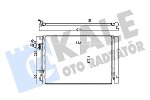 Klima Kondenseri Accent Blue 1.4i / Kıa Rıo Iıı Al/al 530x371x16 - 976061R000