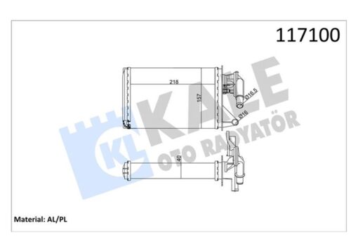 Kalorifer Radyatörü Uno 218x156.5x40 Musluklu 2 Sıra Al Pl Sistem - 40787031-5943154-7753630-7754055