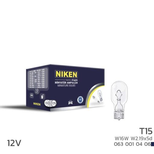 Nıken T15 Mınyatur Ampul W16w W2.19x5d 12v 10lu