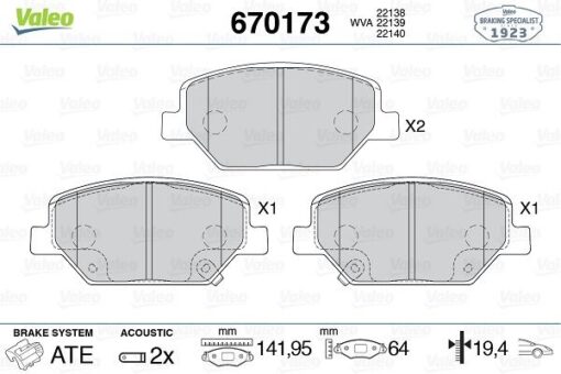 Ön Fren Balatası Opel Insıgnıa B 18 17 İnç Jant - 1680880180-84120877-42794673