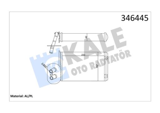 Kalorifer Radyatörü Vw Transporter T4 1.9d-td-2.0d-2.4d-2.5d-td Ön 234x157x42 Ac - 701820031