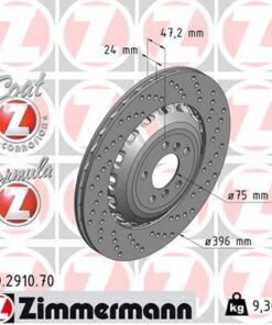 Fren Diski Arka Sag Bmw M5 F10 M6 F12 F13 F06 Havalı Delıklı Cıft Parcalı - 34112284104