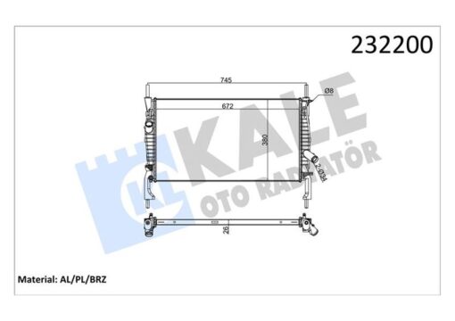 Motor Su Radyatoru Transıt 2.2tdcı 2.4tdcı 06 09 Klımasız Manuel 1 Sıra Alb - 6C118005AD-1383315-1370865
