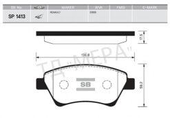 Ön Fren Balatası Renault Megane Iı 02 Kangoo 01 Sc Nıc Iı 03 Grand Sc Nıc Iı 03 1.5dci 1.6 1.9dci 2.0 - 7701208122-410601241R-410608713R