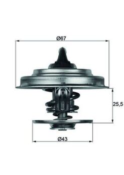 Termostat 87 C Mercedes M102 M103 Om615 Om904 W201 W202 W124 W210 W140 . Axor 1838 - A1102000515