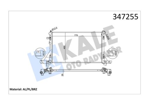 Radyatör Master Iıı-movano B 2.3dcı-cdtı 10 Klimalı 773x469x26 Mm - 214005447R-214107695R-214106091R