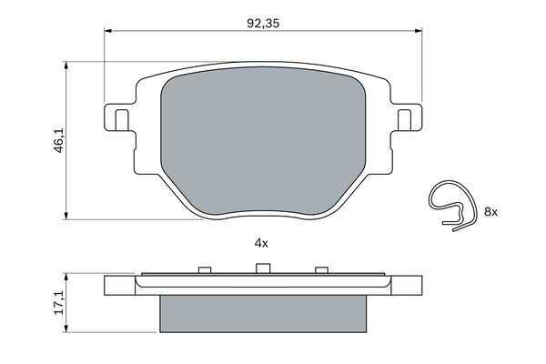 Arka Fren Balatası Corsa F 19 C4 20 2008 19 208 19 249 Mm - 1681449980-1664737180