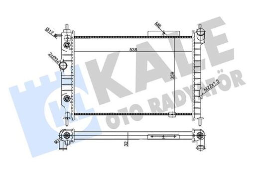 Su Radyatörü Opel Astra F 1.4ı 1.6ı 2.0ı 1.7d 93-98 At Nac Mekanik 538x359x32 90443392 - 1300111-1300132-52456308-52456309