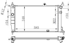 Radyatör Astra F 1.4-1.6-1.8-2.0 Ac Mek 590x377x34 - 1300116-1300147-1300116-1300147