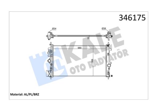 Radyatör Insıgnıa-saab 9-5 1.6-1.8 08 Ac Mek 680x378x16 Al/pl/brz - 1300292-13241726