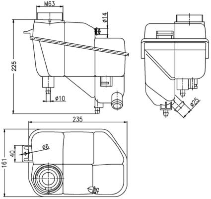 Radyator Yedek Su Deposu Mercedes C219 W211 S211 - A2115000049