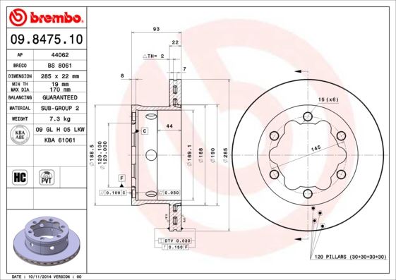 Fren Dıskı Arka Mercedes Sprınter B901 B904 . Vw Lt 28-35-46 Cıft Teker - A9044230312-2D0615601B