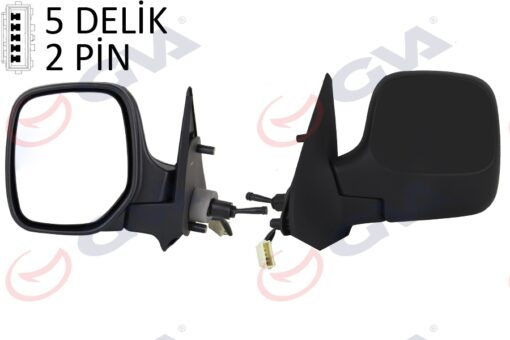 Dış Dikiz Aynası Sol Berlıngo-partner 97 Mekanik Isıtmalı Konveks 2 Fiş Vm-118nl - 8148.PL-8148.NZ-8153.HN