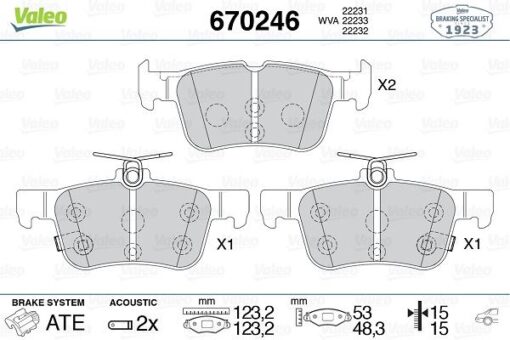 Arka Fren Balatası Galaxy Iıı 15 Mondeo V 14 Edge 15 19 Focus Iv 17 Kuga Iıı 19 - JX612M007AEC-KTLX612M007AEB