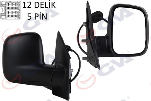 Dış Dikiz Aynası Sağ Transporter T5 Multıvan 04 Elektrikli Isıtmalı Konveks 5 Fiş Vm-373ehr - 7H1857508A9B9-7E1857522A
