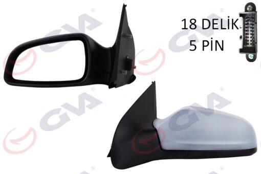 Dış Dikiz Aynası Sol Astra H 04 Elektrikli Isıtmalı Astarlı Asferik 5 Fiş Vm-968ehpal 13312982 - 6428274-6428917-6428786
